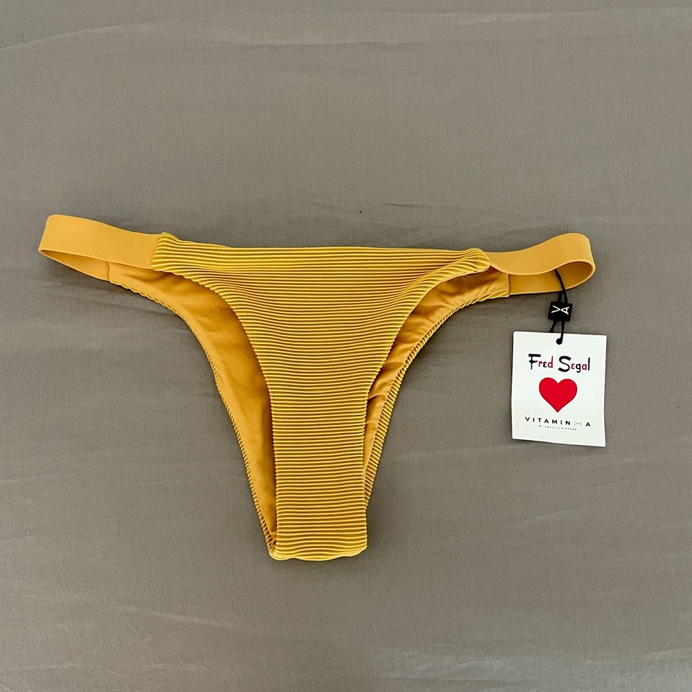 Fred Segal x Vitamin A Yellow Bikini Bottom NWT